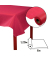 5 PROnappe Tischdecke bordeaux 1,2 x 6,0 m